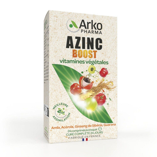 Arkopharma Azinc Boost 24 Comprimés - Vitalité et Performance