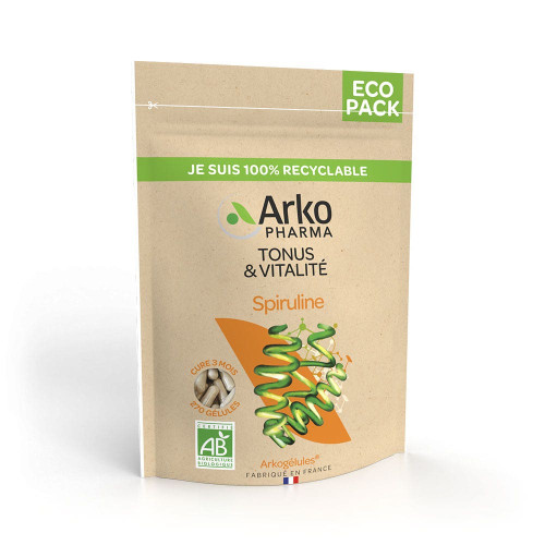 ARKOPHARMA Spiruline Eco Pack 270 Gélules - Tonus Vitalité