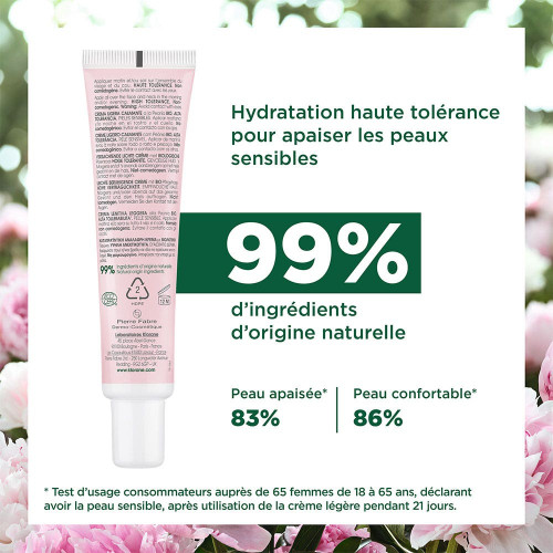 KLORANE Pivoine Crème Légère Apaisante 40ml - Peaux Sensibles