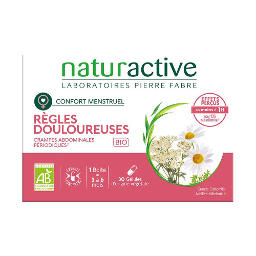 Naturactive Règles Douloureuses Bio 30 Gélules - Soulagement Naturel