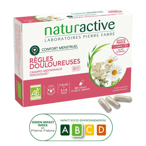 Naturactive Règles Douloureuses Bio 30 Gélules - Soulagement Naturel