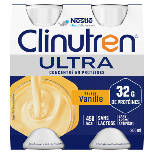 Nestlé Clinuten Ultra Vanille 4x200ml - Nutrition Clinique Adulte