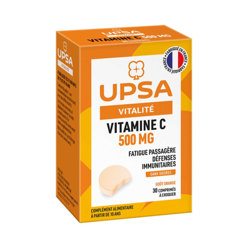 UPSA Vitalité Vitamine C 500mg 30 Comprimés - Boost Energie