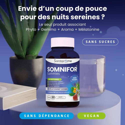 Santarome Somnifor 30 Gummies - Aide Sommeil Relaxant