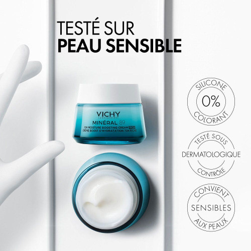 VICHY Minéral 89 Hydratation 72H Riche 50ml - Soin Fortifiant