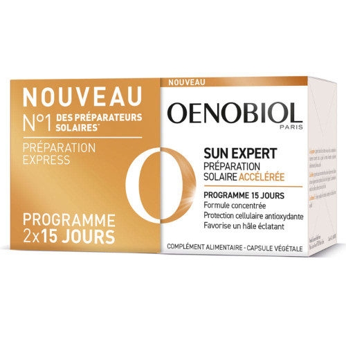 Oenobiol Sun Expert Accélérée 30 Capsules - Préparation Solaire Rapide
