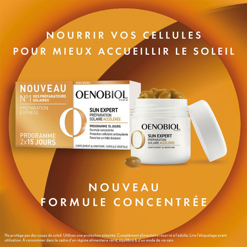 Oenobiol Sun Expert Accélérée 30 Capsules - Préparation Solaire Rapide