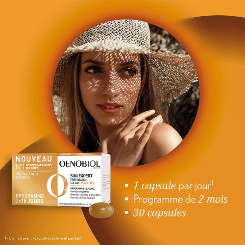 Oenobiol Sun Expert Accélérée 30 Capsules - Préparation Solaire Rapide