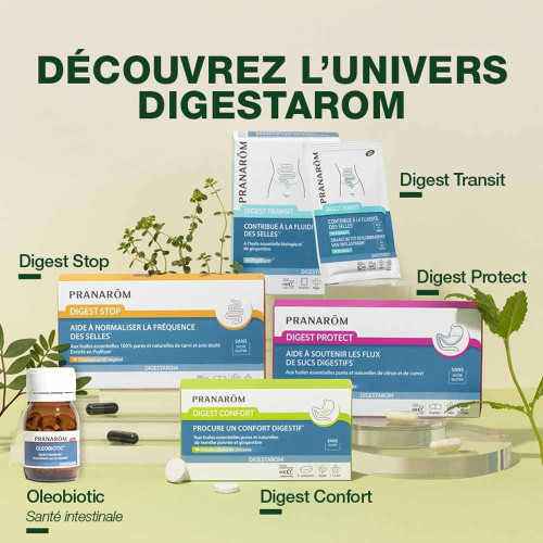 Pranarôm Digest Transit 10 Sachets - Confort Intestinal Bio chez