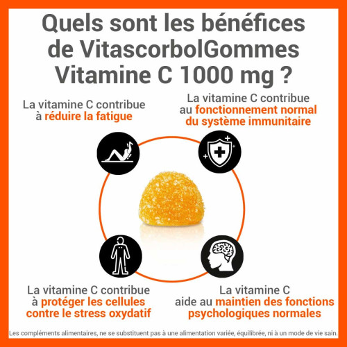 Gommes Vitamine C 1000mg 30 Gommes
