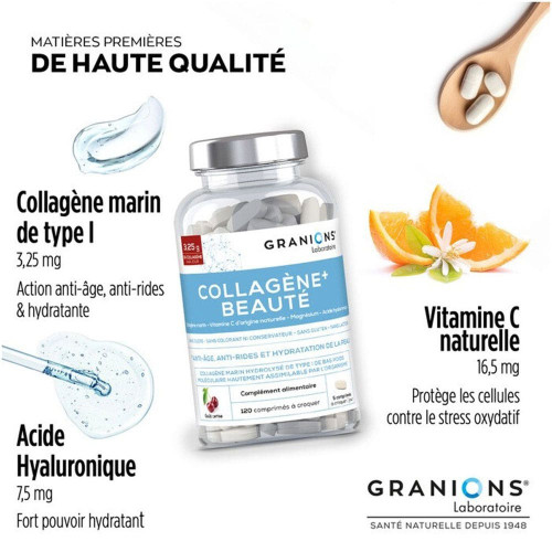 Collagène+ Beauté 120 Comprimés à Croquer Goût Cerise
