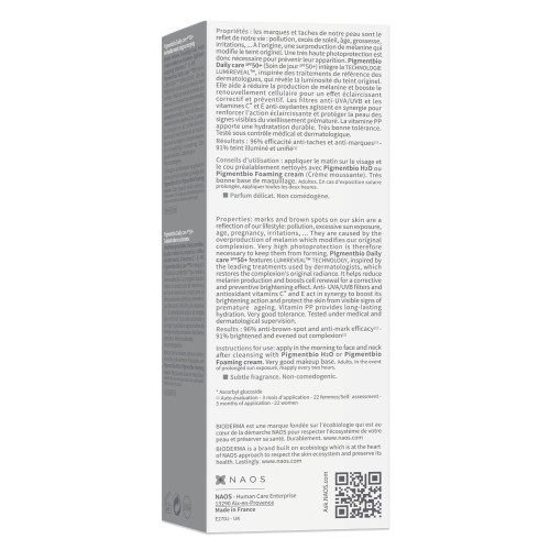 BIODERMA Pigmentbio Soin Jour SPF50+ 40ml - Éclaircit et Protège