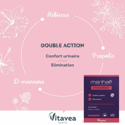 Manhae CysMannose 15+ Cerise 10 Sticks - Système Urinaire