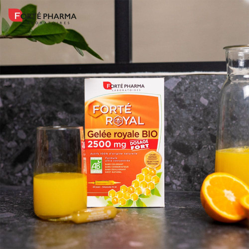 Forté Royal Gelée Royale 2500 mg Bio 20 Ampoules de 10 ml