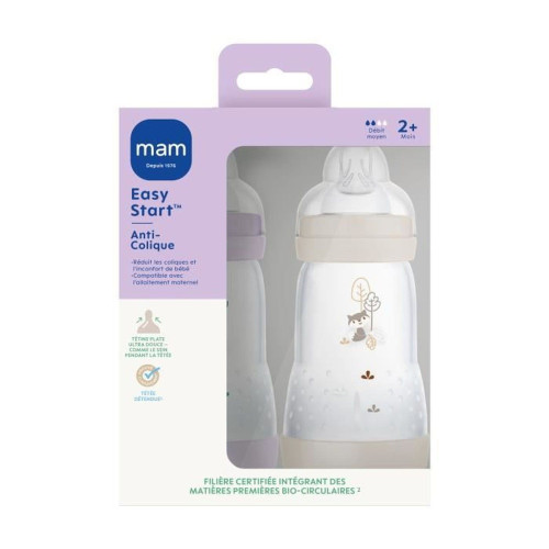 Easy Start Biberon Anti-Colique 260 ml - Lot de 2 Biberons