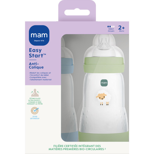 Easy Start Biberon Anti-Colique 260 ml - Lot de 2 Biberons