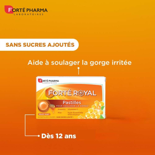 Pastilles Royales Goût Miel 24 Pastilles à Sucer