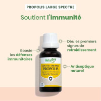 HerbalGem Propolis Large Spectre 15 ml Immunité Renforcée Bio