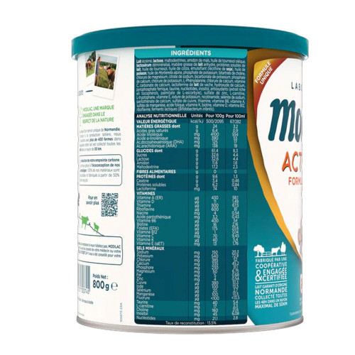 Modilac Actigest 1er âge 800g Lait épaissi sans huile de palme