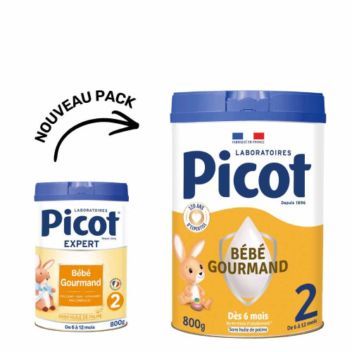 Picot Expert Lait 2ème âge Bébé Gourmand 800g Satiété et Croissance