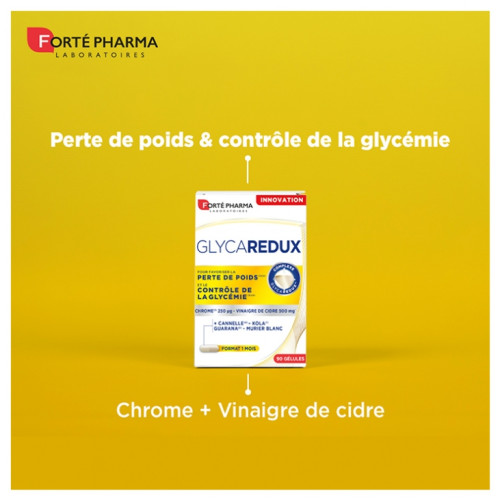 FORTE PHARMA Glycaredux 90 gélules Régule Glycémie et Contrôle Poids