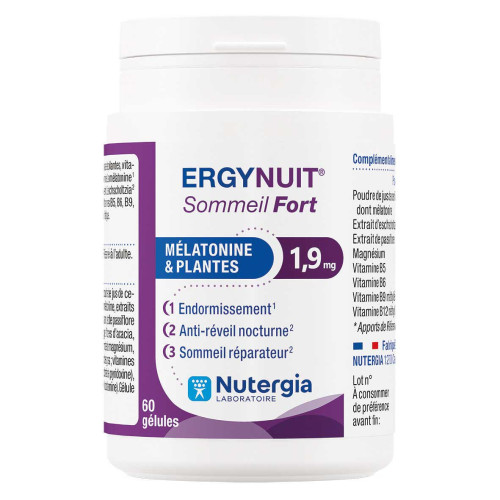 Nutergia Ergynuit Sommeil Fort 60 gélules Endormissement rapide Pharma360
