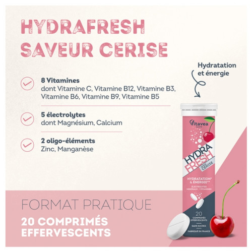 Vitavea Hydrafresh 20 Comprimés Énergie et Hydratation Isotonique