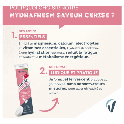 Vitavea Hydrafresh 20 Comprimés Énergie et Hydratation Isotonique