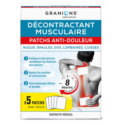 Granions Patchs Décontractant Musculaire 5 unités Soulagement Douleurs