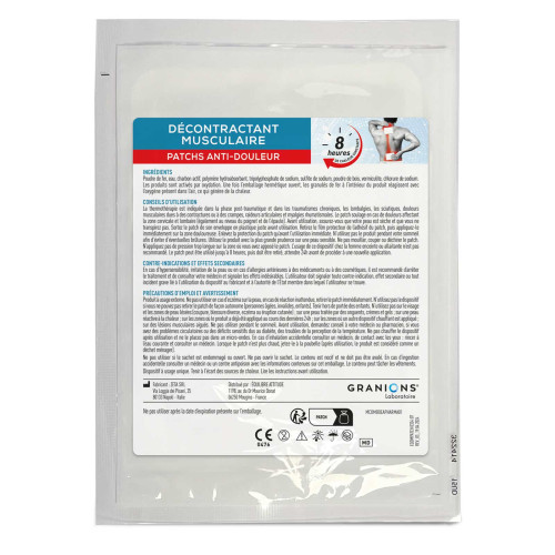 Granions Patchs Décontractant Musculaire 5 unités Soulagement Douleurs