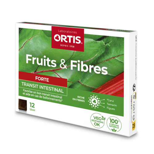 Ortis Fruits & Fibres Forte 12 Cubes Transit Intestinal Rapide Pharma360