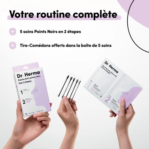 Dr Herma Patch Nez Anti-Points Noirs 5x2 Élimine et Hydrate - Pharma360