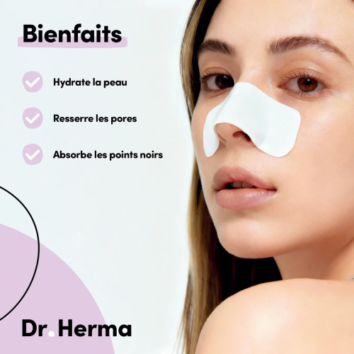 Dr Herma Nez Anti-Points Noirs 2 Patchs Teint Éclatant Pharma360