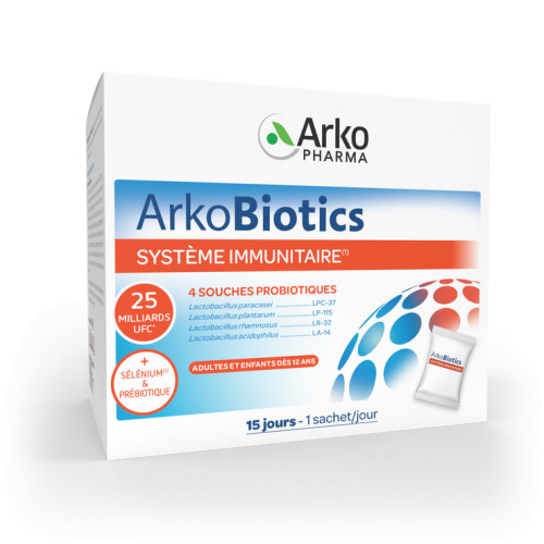 Arkopharma ArkoBiotics Système Immunitaire 15 sachets Défenses Naturelles
