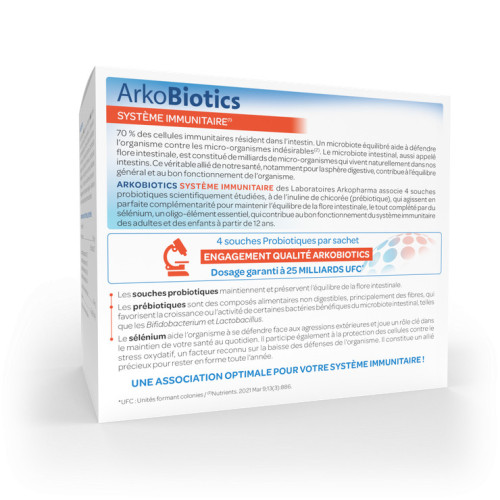 Arkopharma ArkoBiotics Système Immunitaire 15 sachets Défenses Naturelles