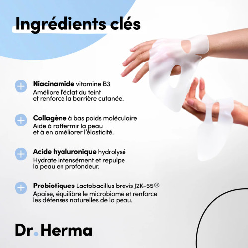 Dr Herma Masque Hydrogel 1 Masque Hydratation Éclat Intense Pharma360