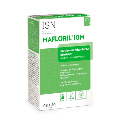 Ineldea Mafloril 10M 30 gélules Confort digestif et flore intestinale