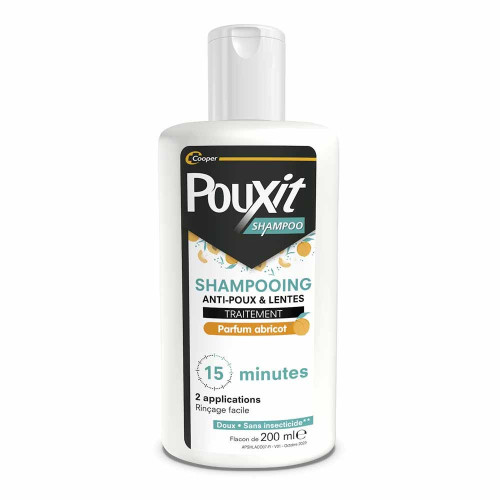 Pouxit Shampooing Anti-Poux Lentes Abricot 200ml Efficace Naturel