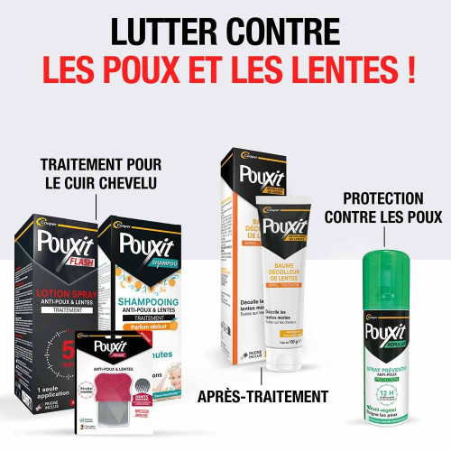 Pouxit Shampooing Anti-Poux Lentes Abricot 200ml Efficace Naturel