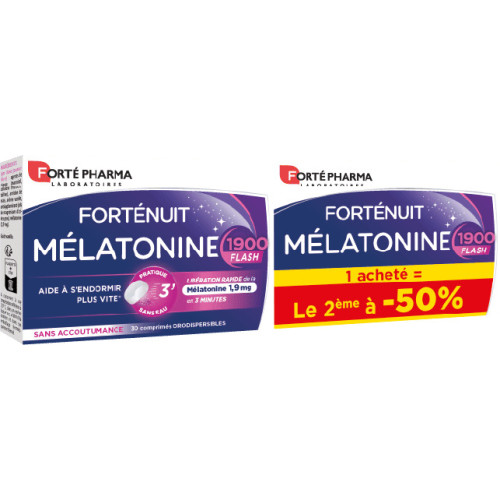FORTE PHARMA Forté Nuit Mélatonine 1900 Flash 60 comprimés sommeil rapide