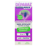 Déparaz Poux Protex Shampoing Préventif 150 ml Anti-Poux Naturel