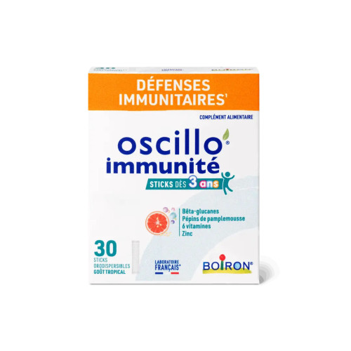 Boiron Oscillo Immunité Enfant 30 Sticks Soutien Immunitaire Enfant