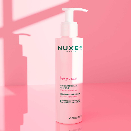 NUXE Very Rose Lait Démaquillant 200ml - Hydrate et Réconforte