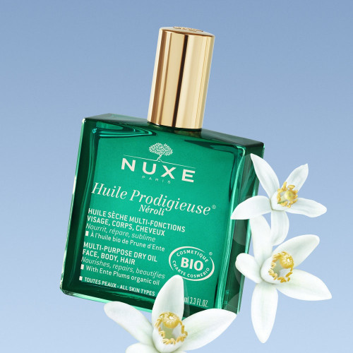 NUXE Huile Prodigieuse Néroli Bio 100ml - Peau et Cheveux