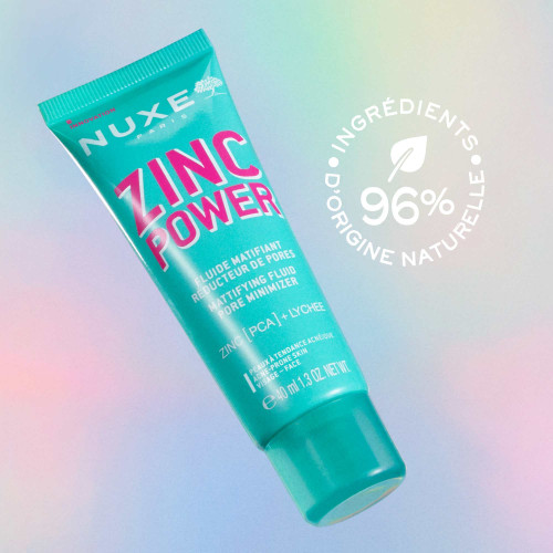 Nuxe Zinc Power Fluide Matifiant 40 ml Peau Nette et Sans Brillance