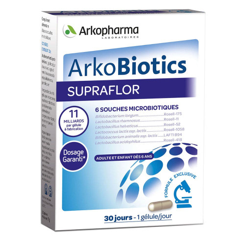 ArkoBiotics Supraflor 30 Gélules - Soutien Digestif Efficace