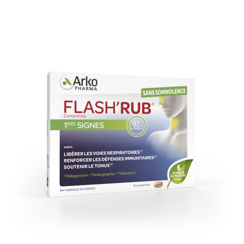 ARKOPHARMA Flash'Rub 15 Comprimés - Soulage Voies Respiratoires