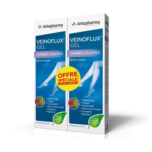 Arkopharma Veinoflux Gel 150ml Duo - Soulage Jambes Lourdes