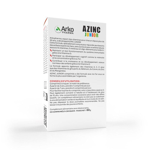 ARKOPHARMA Azinc Vitalité Junior 30 Comprimés
