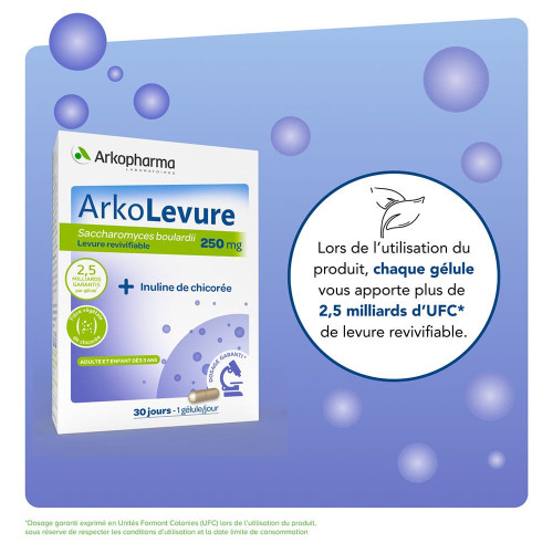 ARKOPHARMA Arkolevure 250mg 30 Gélules - Soutien Digestif